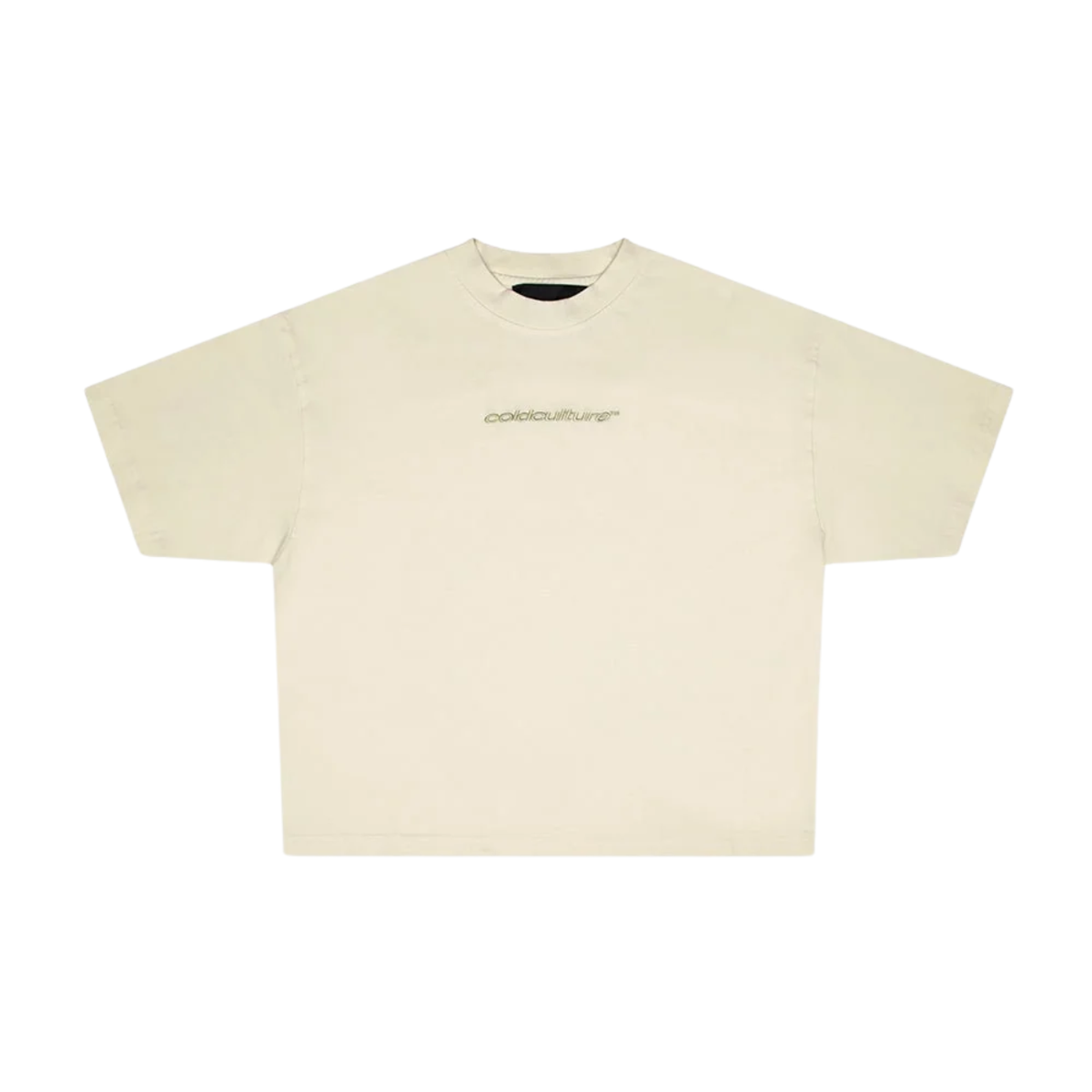 Polera Cold Culture Distress Curved Cream