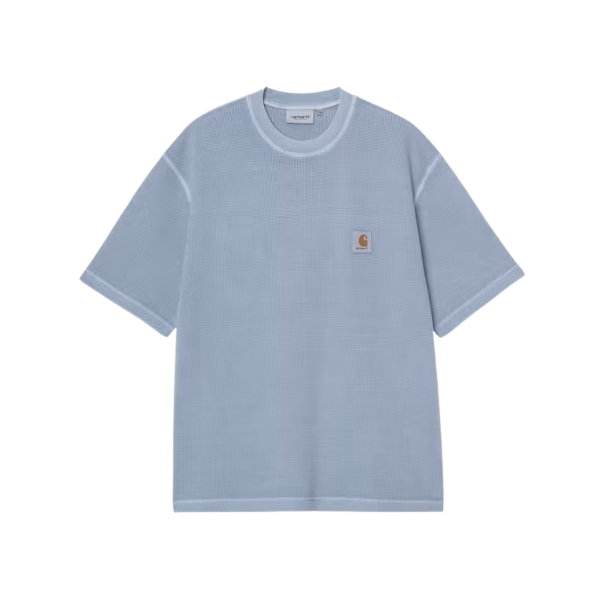 Polera Carhartt WIP S/S Nelson Waffle Gentle Blue