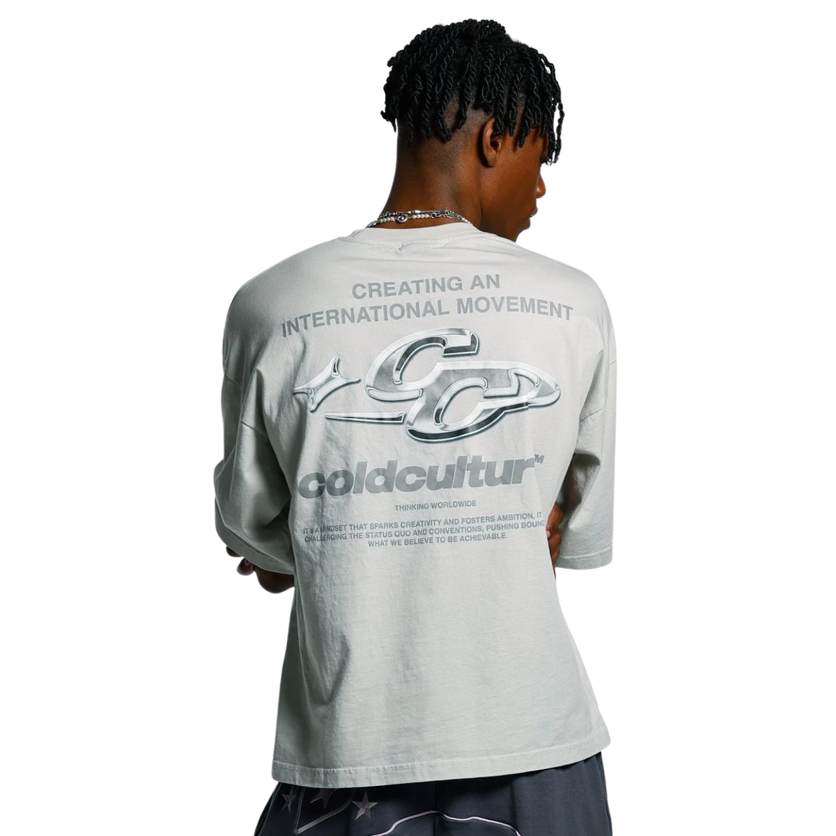 Polera Cold Culture Sparkly Light Grey