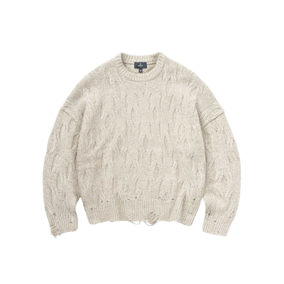 Sweater Represent Distress Knit Taupe