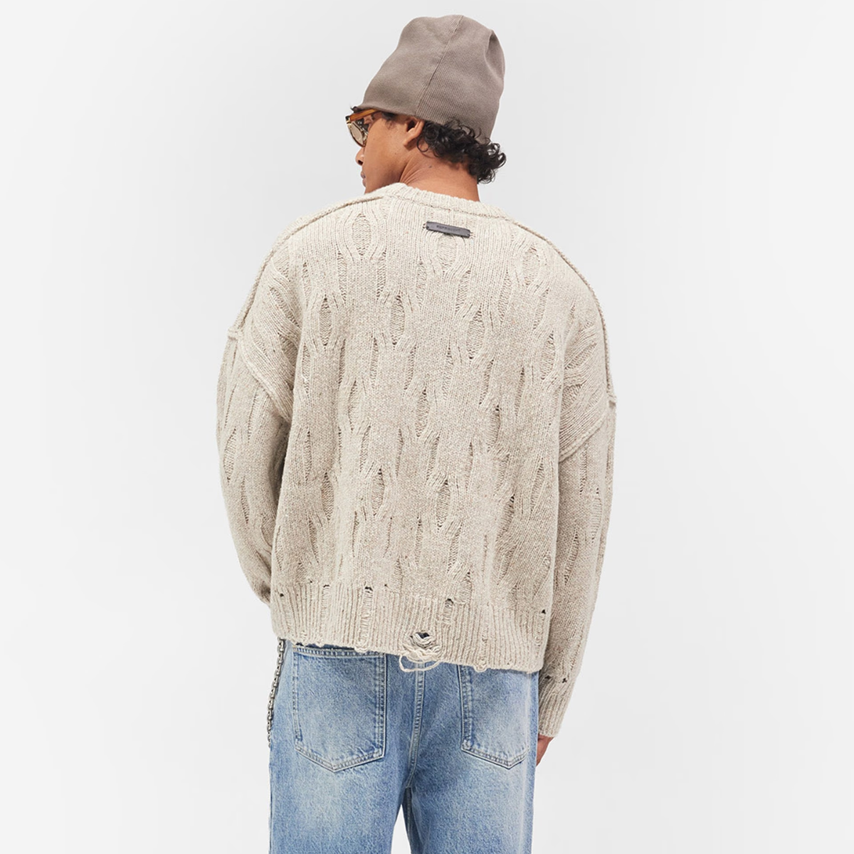 Sweater Represent Distress Knit Taupe