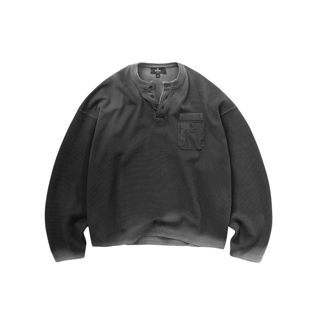 Sweater Represent Heavyweight Henley Vintage Black