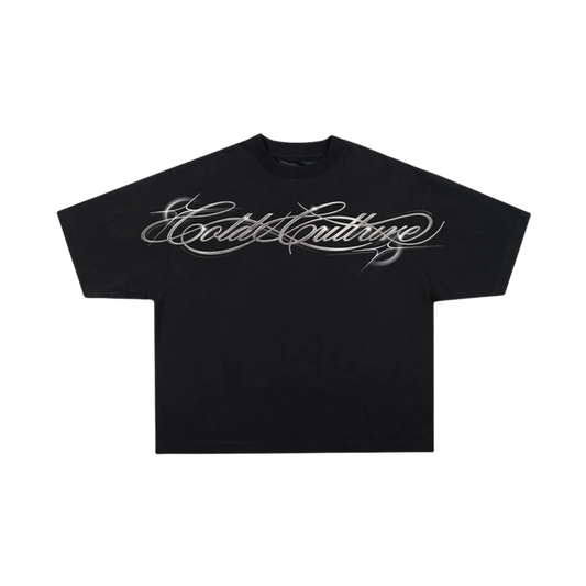 Polera Cold Culture Metal Script Black