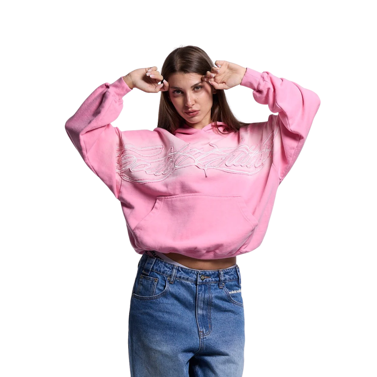 Poleron Cold Culture Crossed Distress Pink