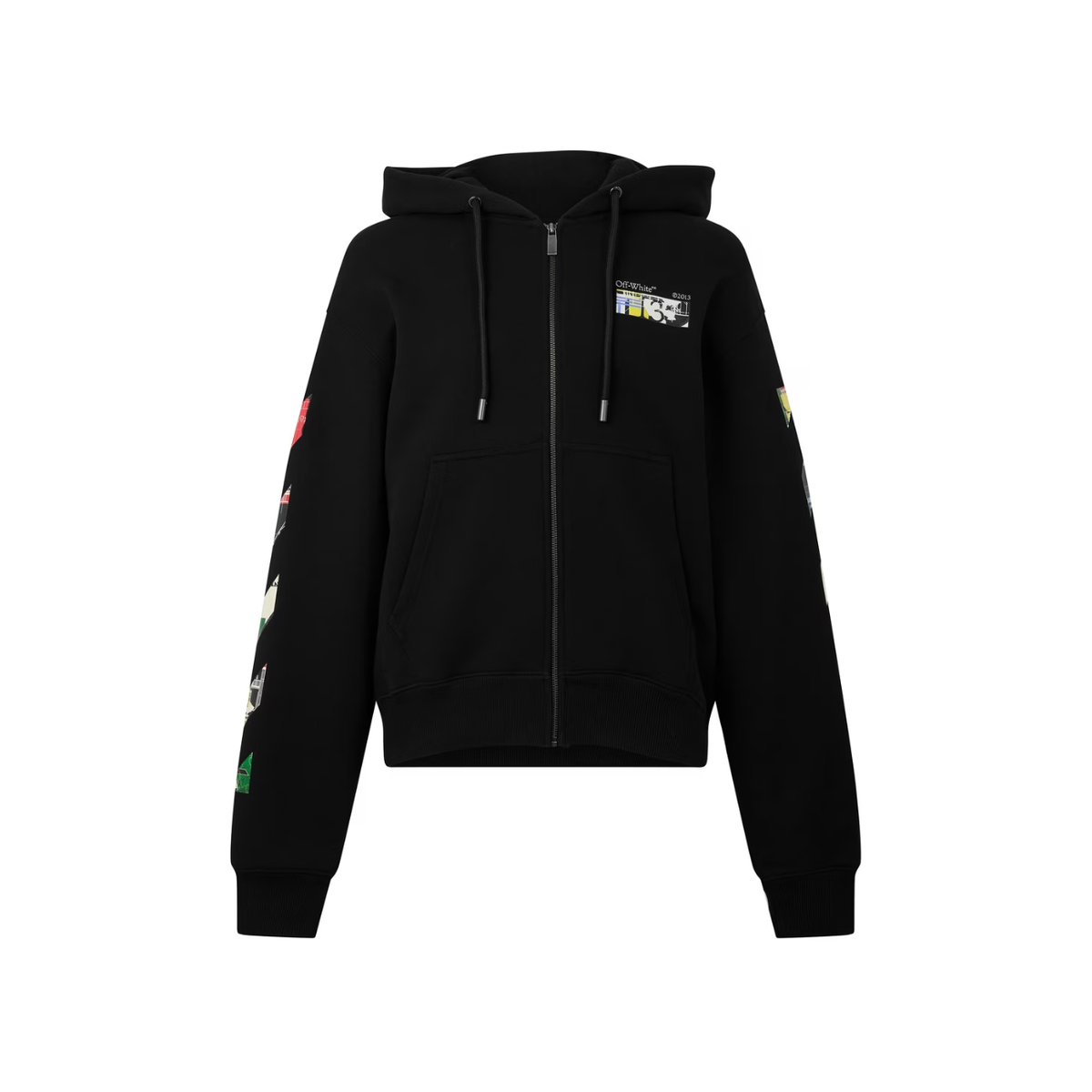 Poleron Off-White Industrial Arrow Regular Zip