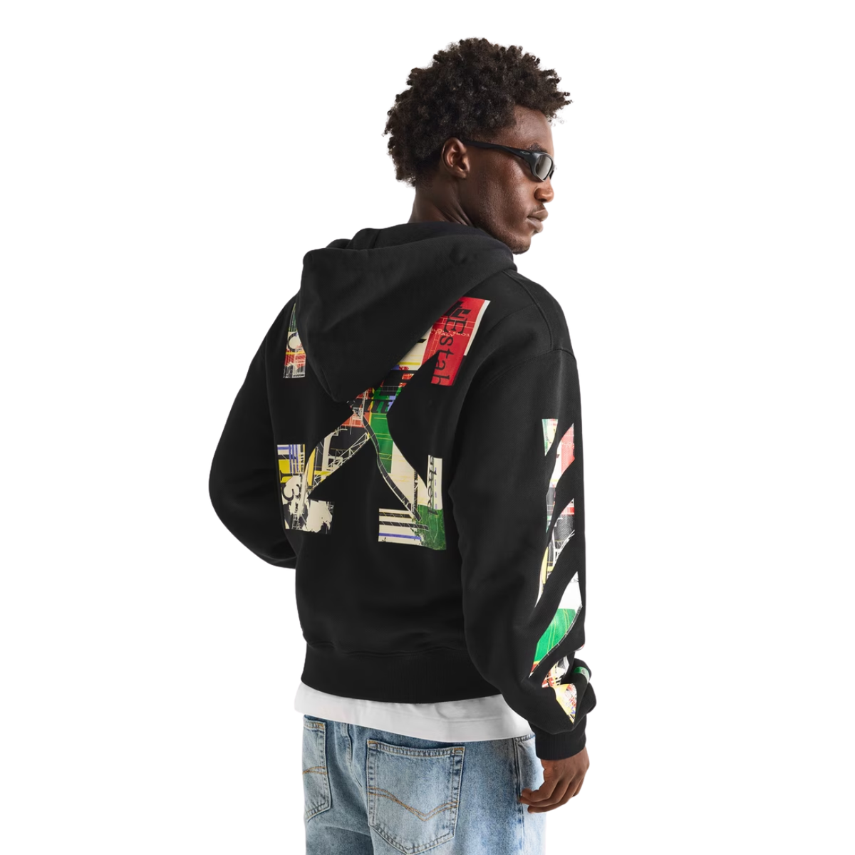 Poleron Off-White Industrial Arrow Regular Zip