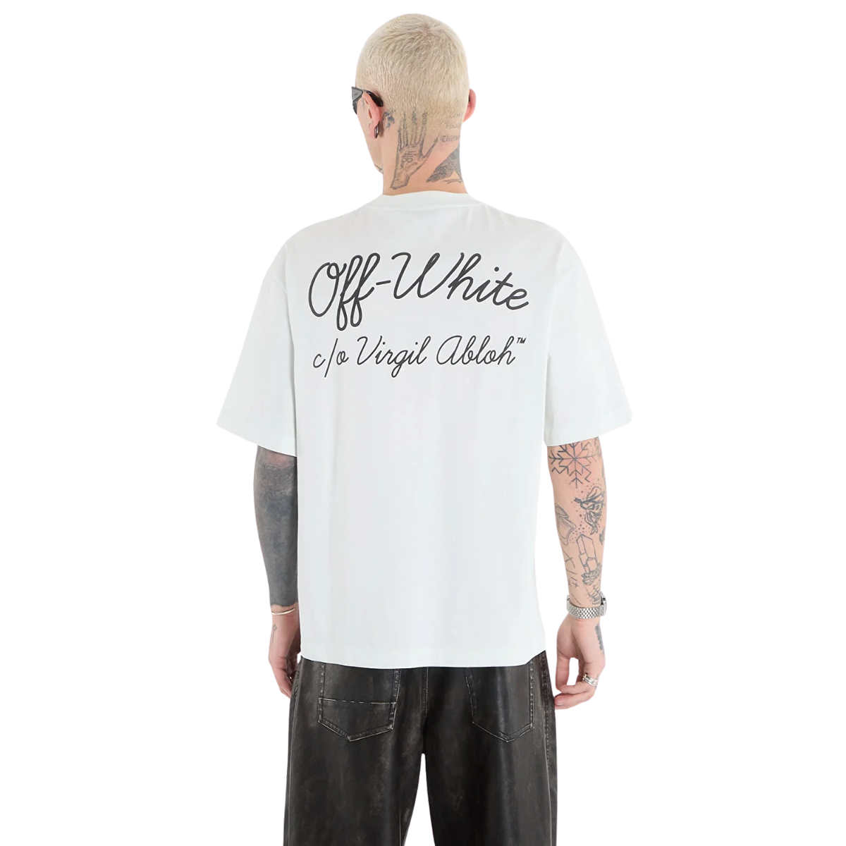 Polera Off-White Script Skate White