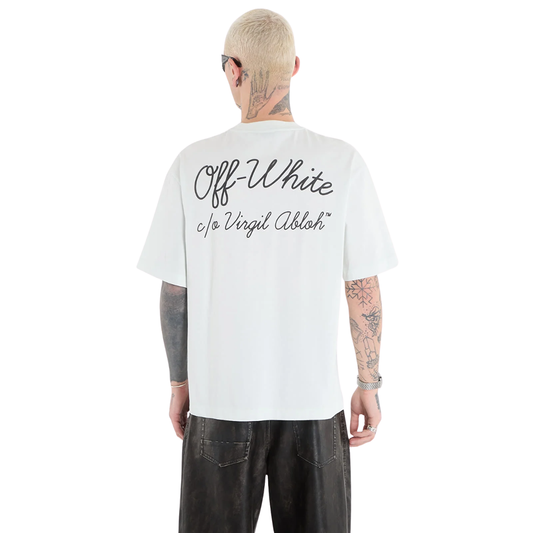 Polera Off-White Script Skate White