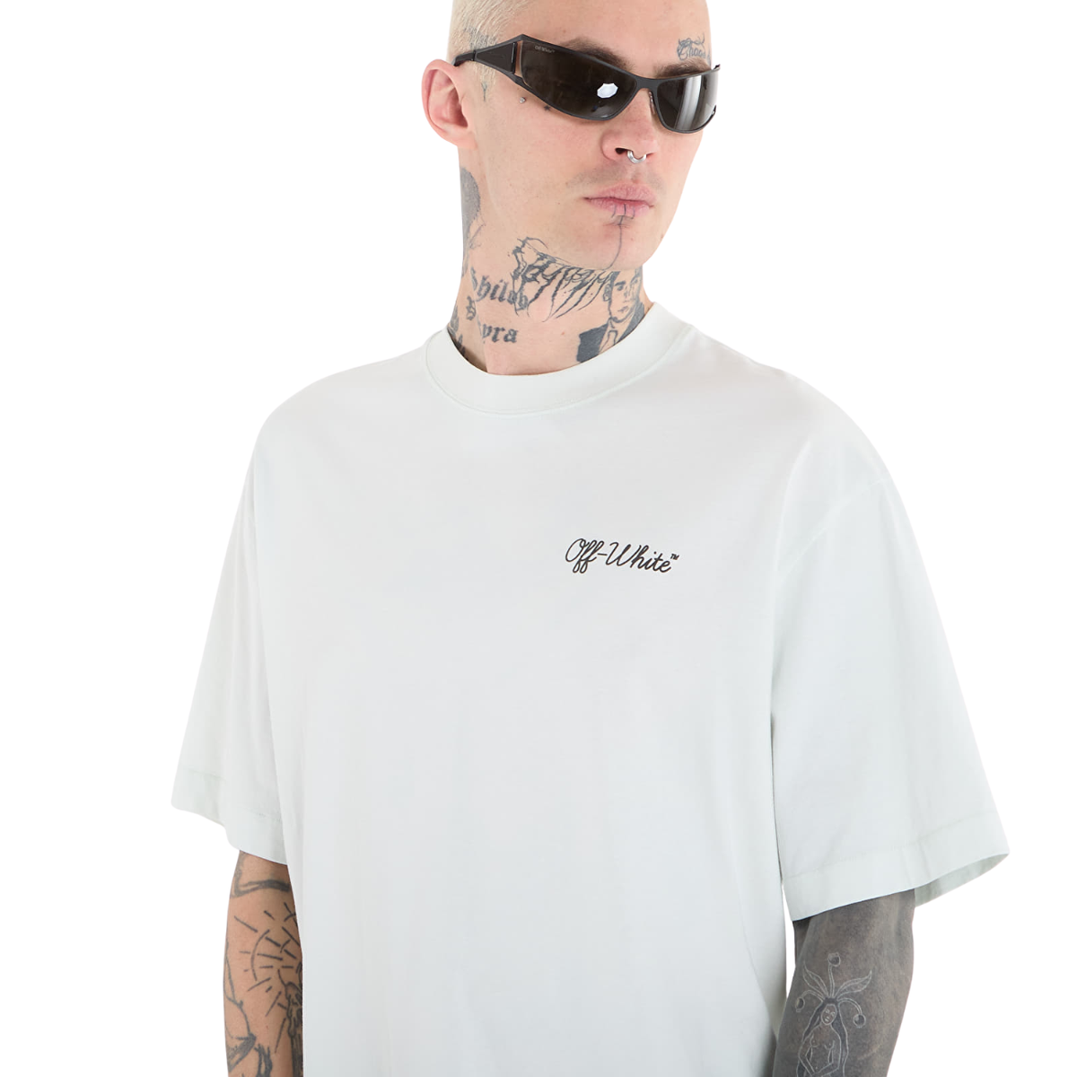 Polera Off-White Script Skate White