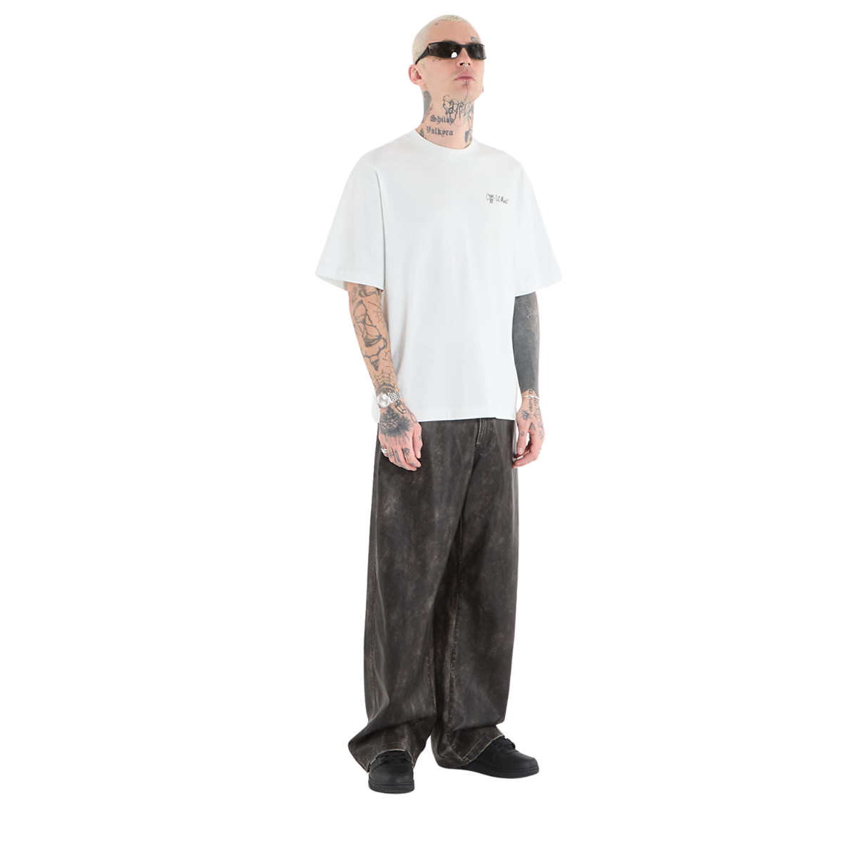 Polera Off-White Script Skate White