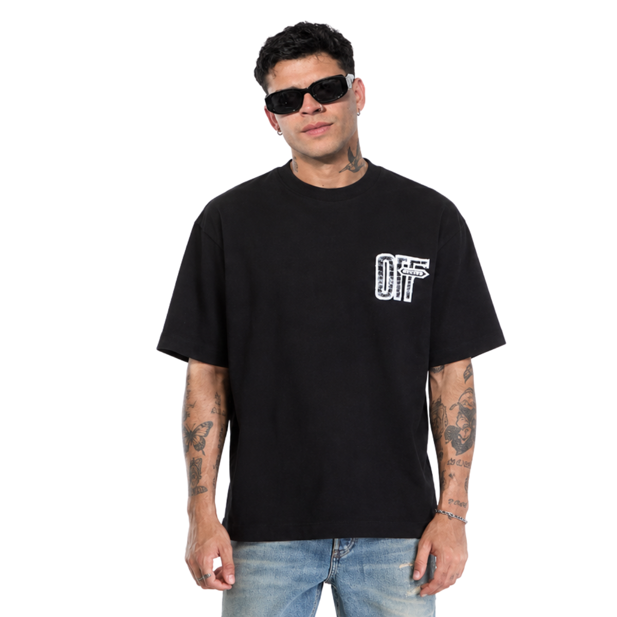 Polera Off-White Motion Arrow Skate Black