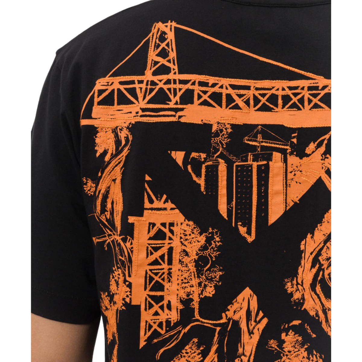 Polera Off-White City Nature Regular Black