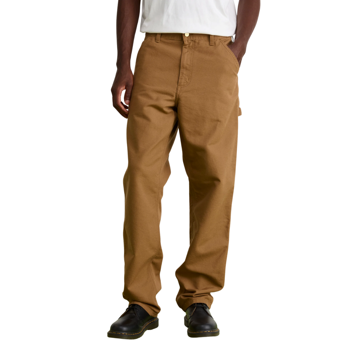 Pantalon Carhartt WIP Single Knee Hamilton Brown Rinsed