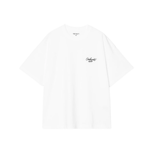 Polera Carhartt WIP S/S Signature Script White