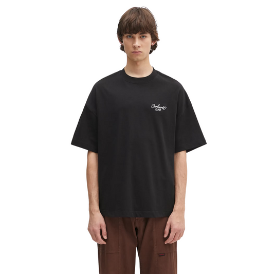 Polera Carhartt WIP S/S Signature Script Black