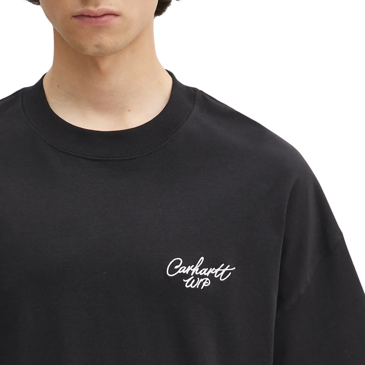 Polera Carhartt WIP S/S Signature Script Black