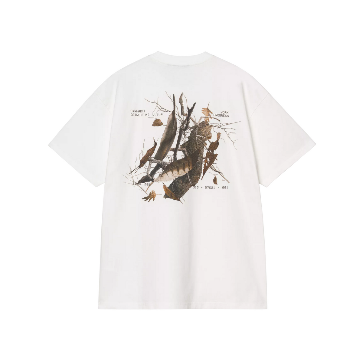 Polera Carhartt WIP S/S Feather Progress White