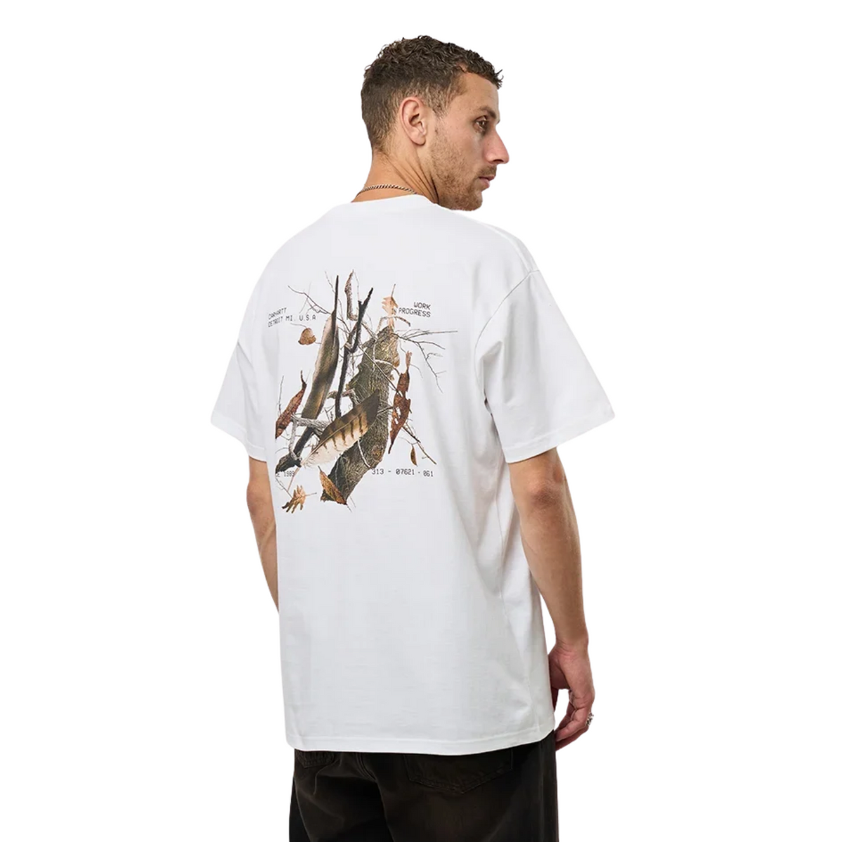 Polera Carhartt WIP S/S Feather Progress White