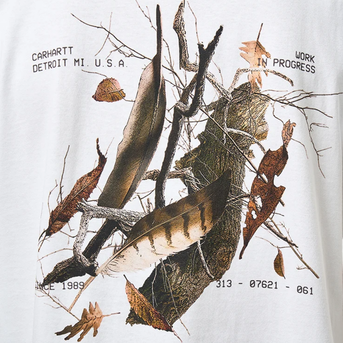 Polera Carhartt WIP S/S Feather Progress White