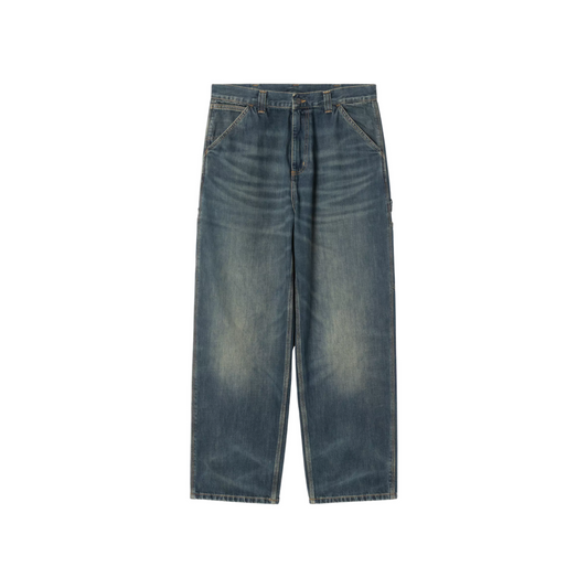 Pantalon Carhartt WIP OG Single Knee Blue Mid Worn Used