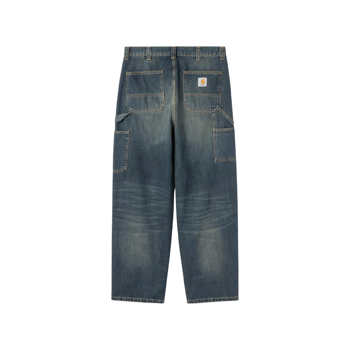 Pantalon Carhartt WIP OG Single Knee Blue Mid Worn Used