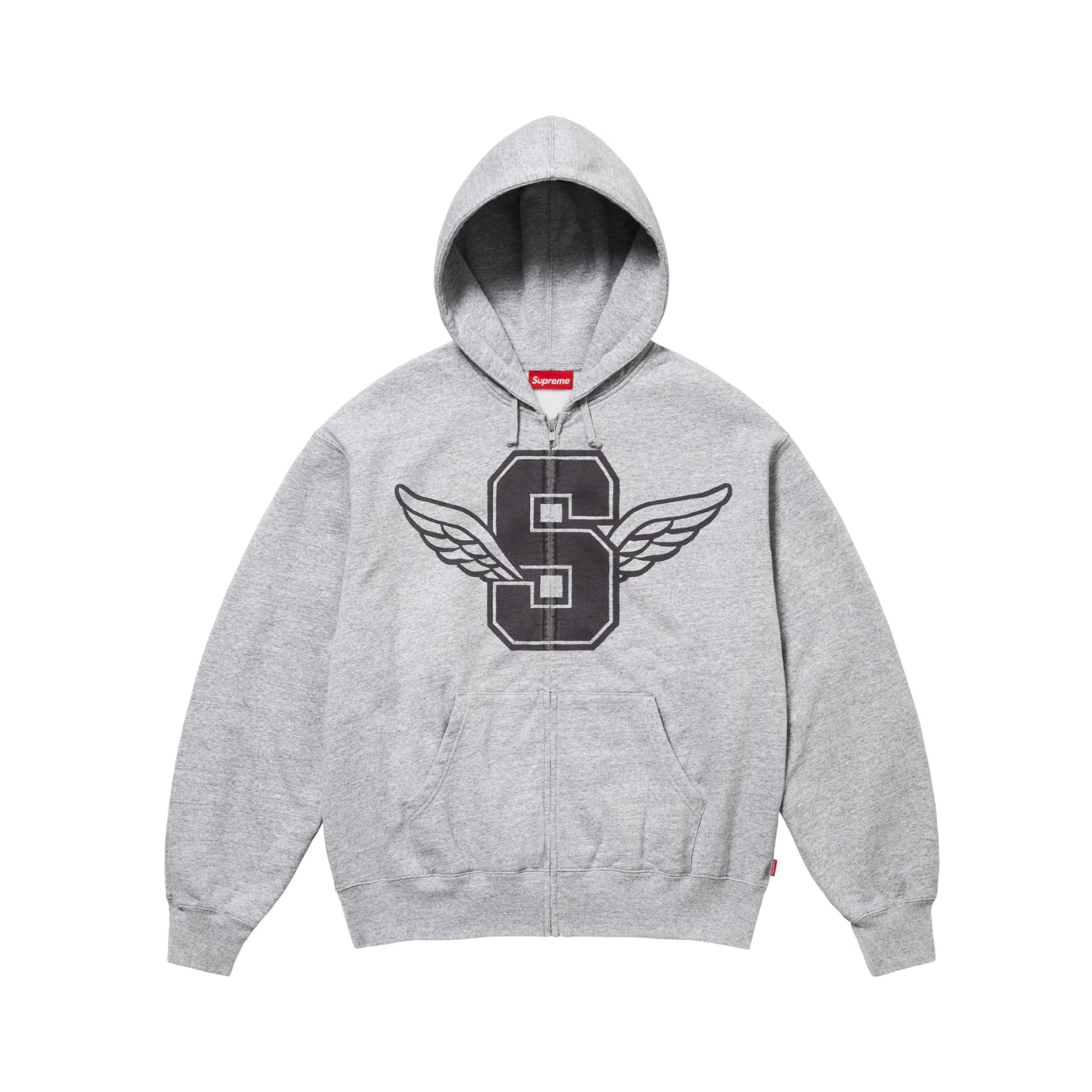 Poleron Supreme Wings Zip Up Heather Grey