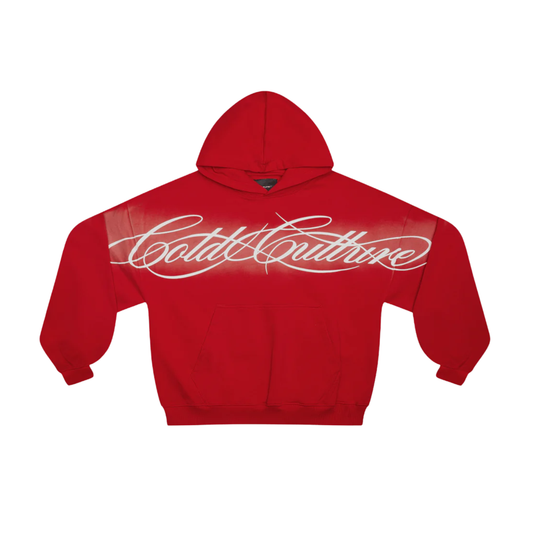 Poleron Cold Culture Crossed Script Red
