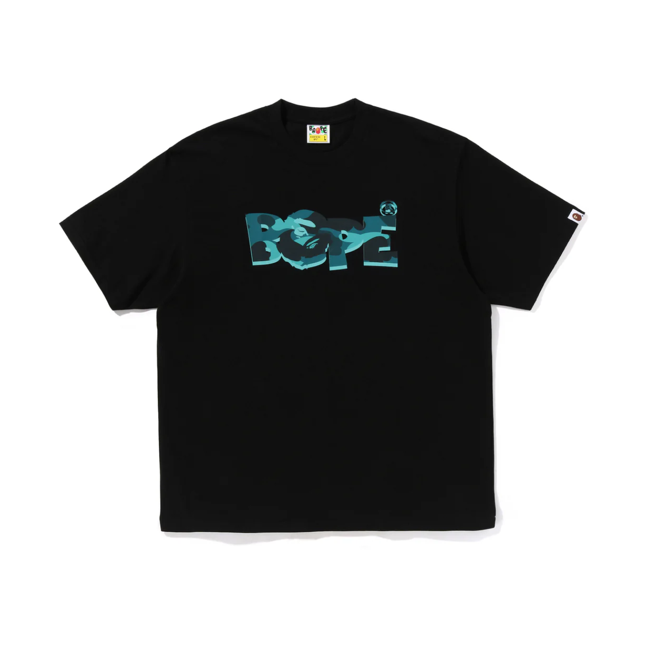 Polera BAPE Color Camo Logo Relaxed Fit Black