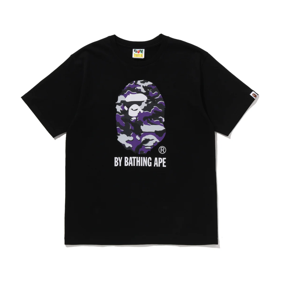 Polera BAPE Glitch Woodland Camo Black