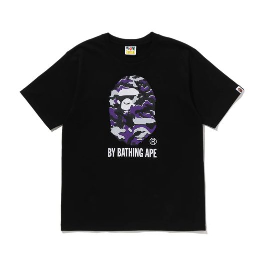 Polera BAPE Glitch Woodland Camo Black