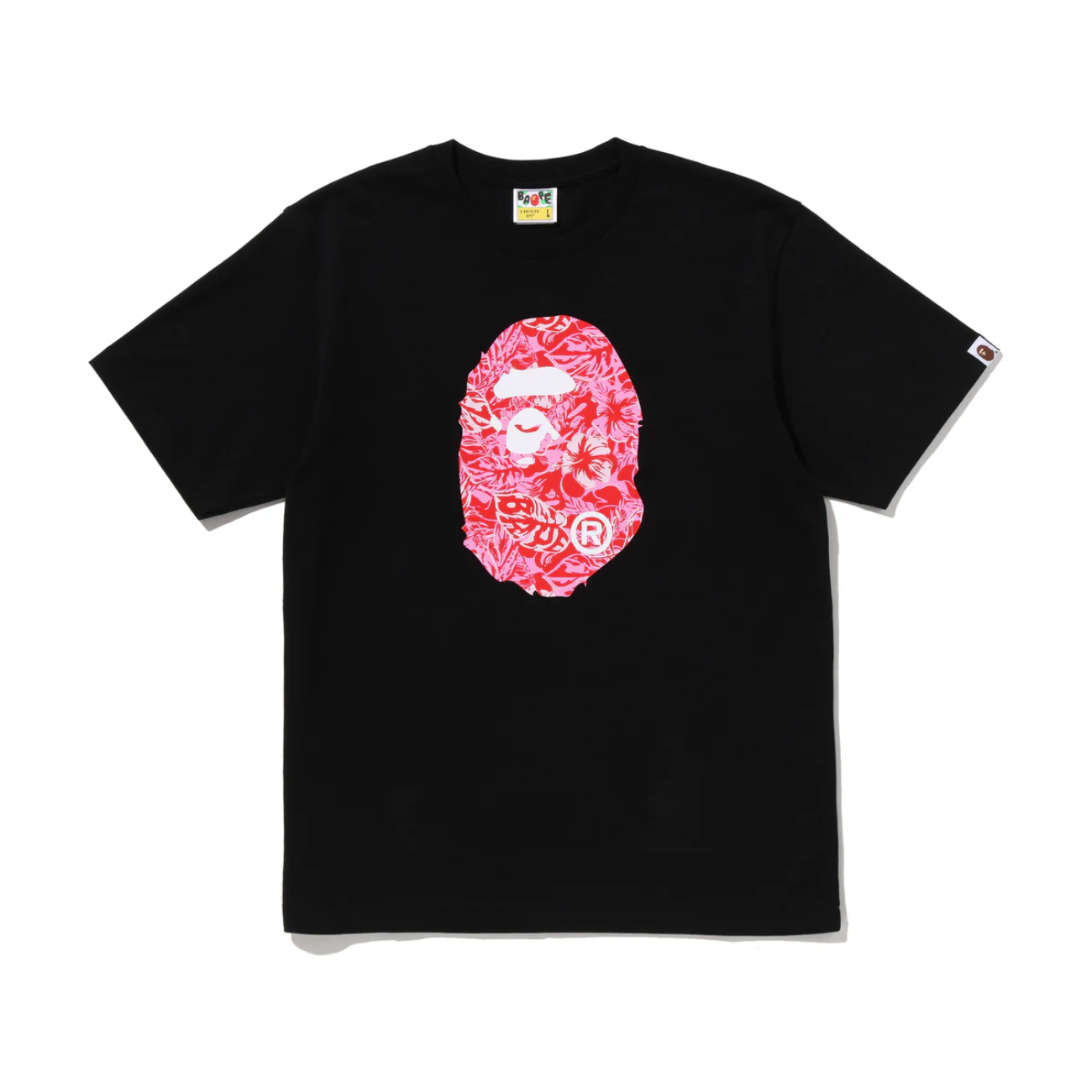 Polera BAPE Palm Resort Camo Ape Head Black