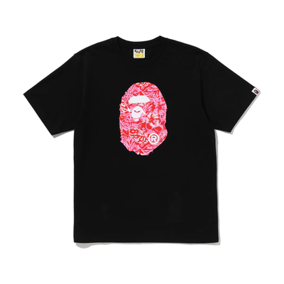 Polera BAPE Palm Resort Camo Ape Head Black
