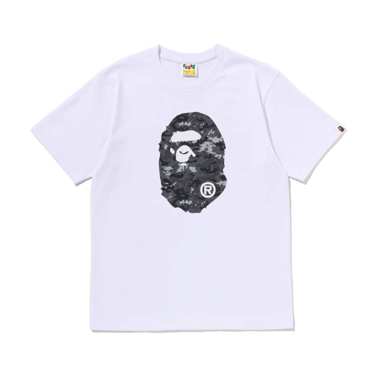 Polera BAPE Multi Pixel Camo Ape Head White