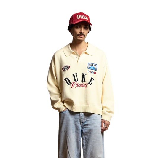 Sweater Duke + Dexter DR4 Cream Racing Polo