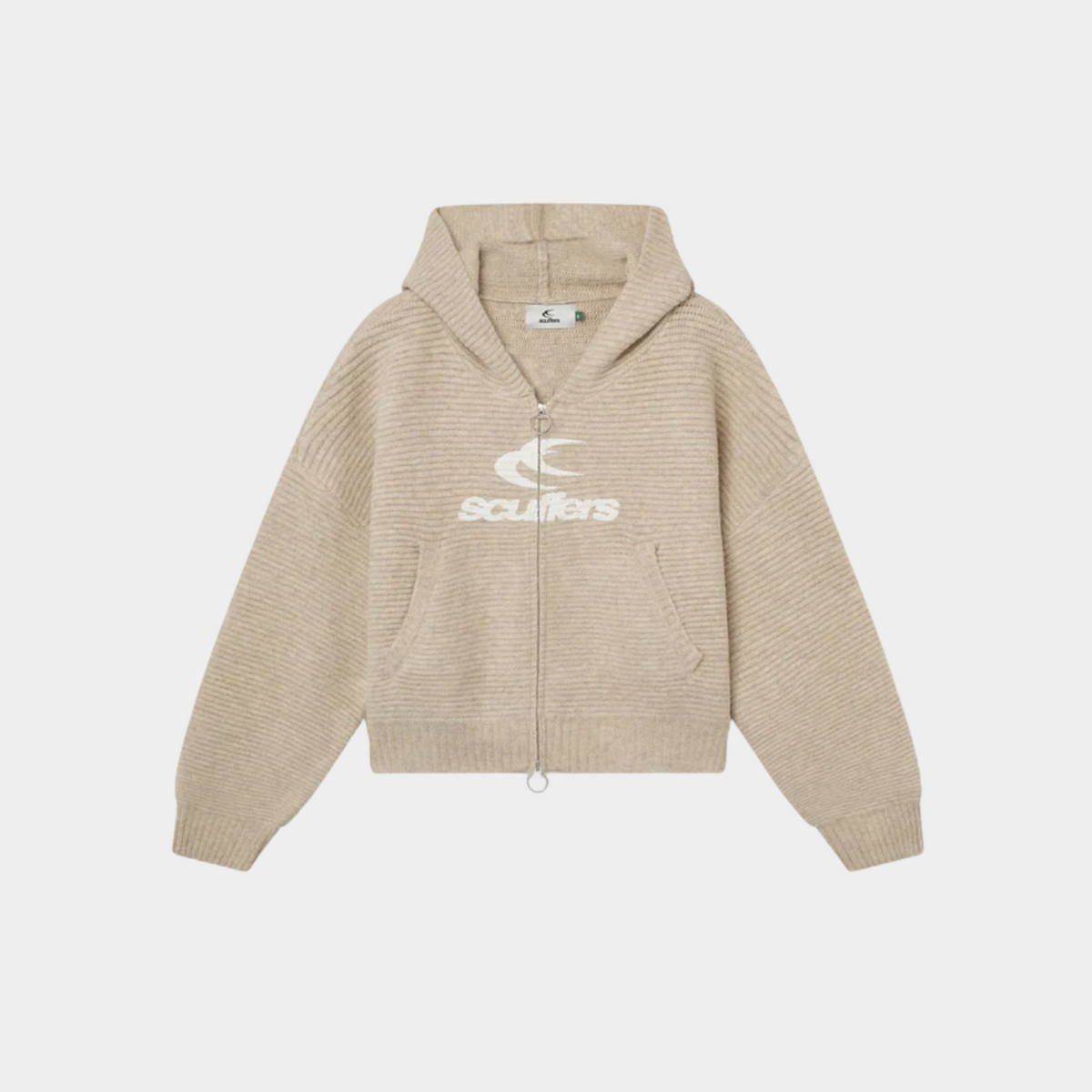 Sweater Scuffers Roots Ecru Knit Zipper