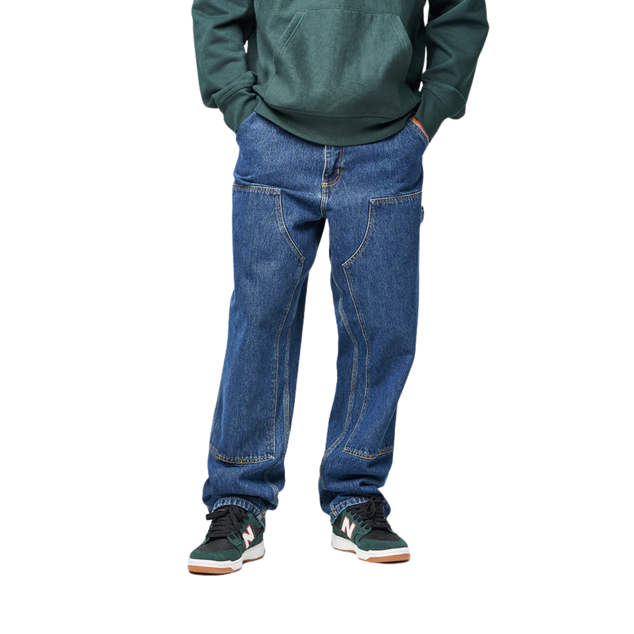 Pantalon Carhartt WIP Double Knee Blue Stone Washed