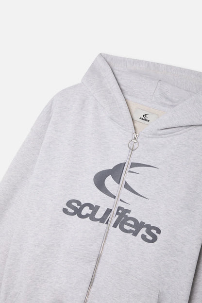 Poleron Scuffers Logo Grey Melange Zipped