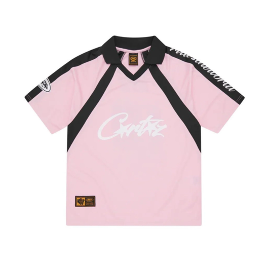 Polera Corteiz Script Paneled Pink