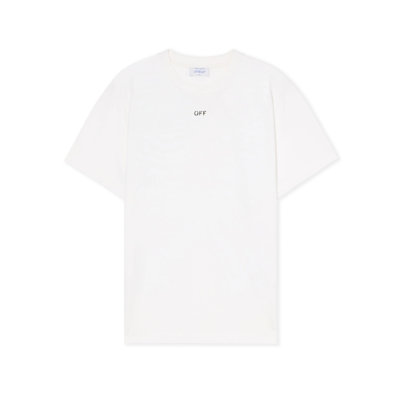 Polera Off-White Newspaper Arrow Slim White