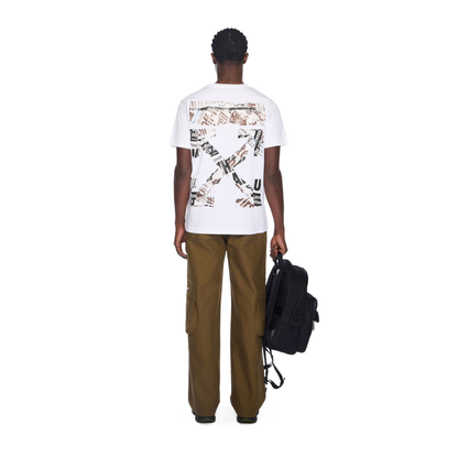 Polera Off-White Newspaper Arrow Slim White
