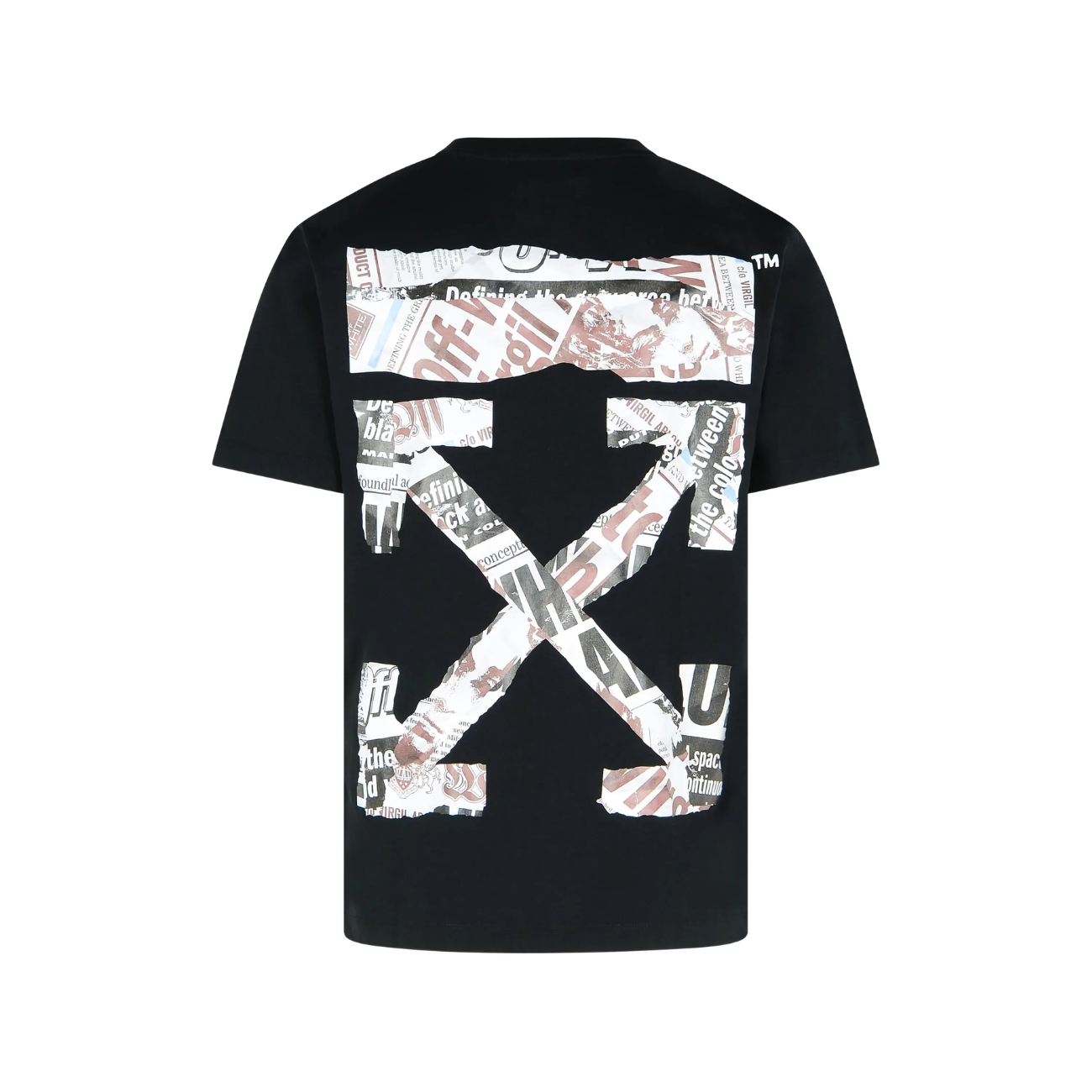 Polera Off-White Newspaper Arrow Slim Black