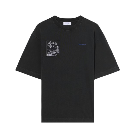 Polera Off-White Faded Painting Skate Vintage Black
