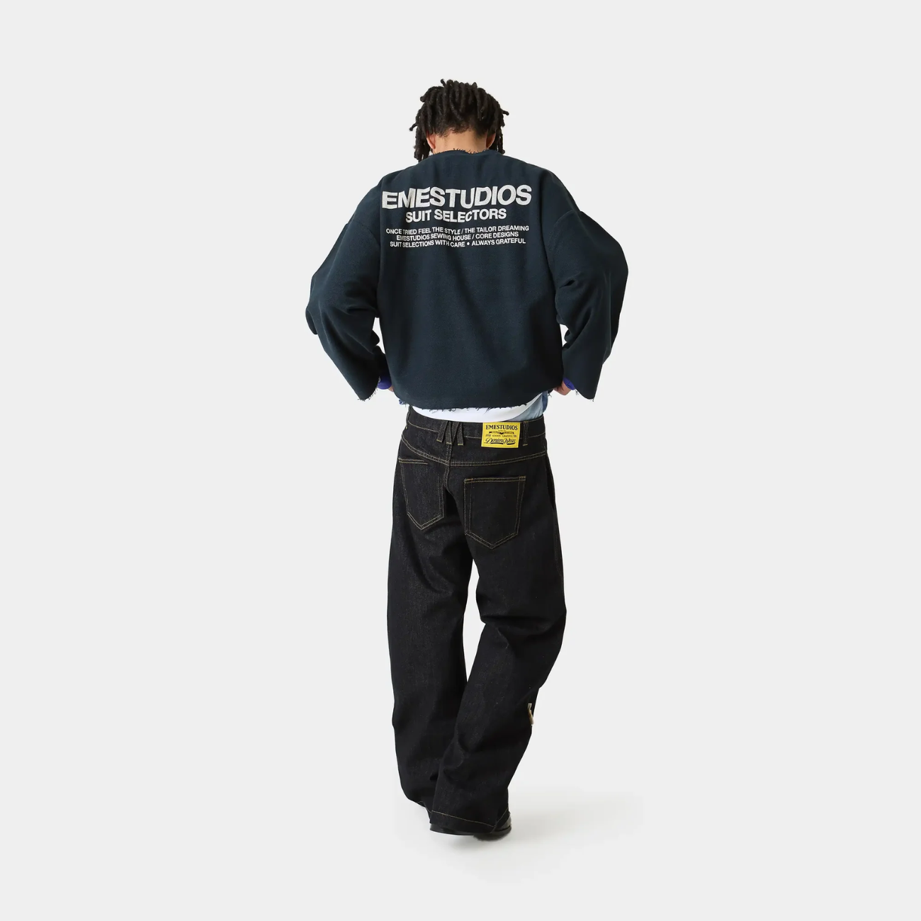 Poleron Eme Studios Suit Navy Oversized