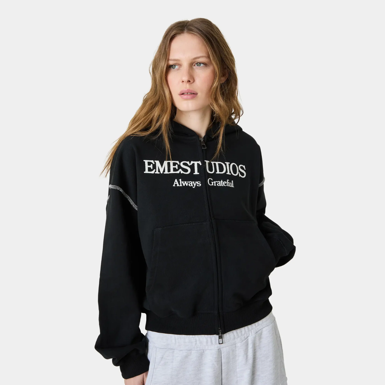 Poleron Eme Studios Capri Shadow Full Zip