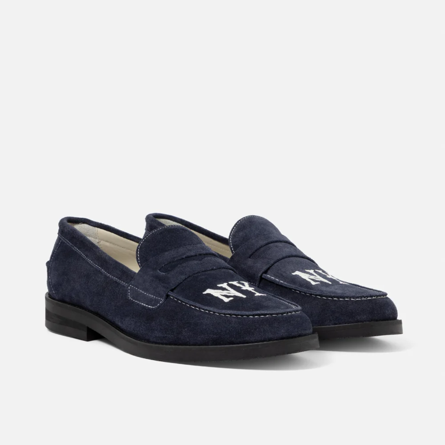 Zapatos Duke+Dexter Wilde NY Navy Suede Penny Loafer