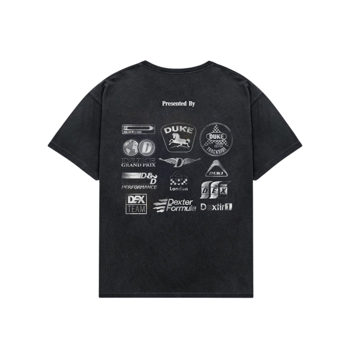 Polera Duke+Dexter DR Sponsors Washed Black Mono