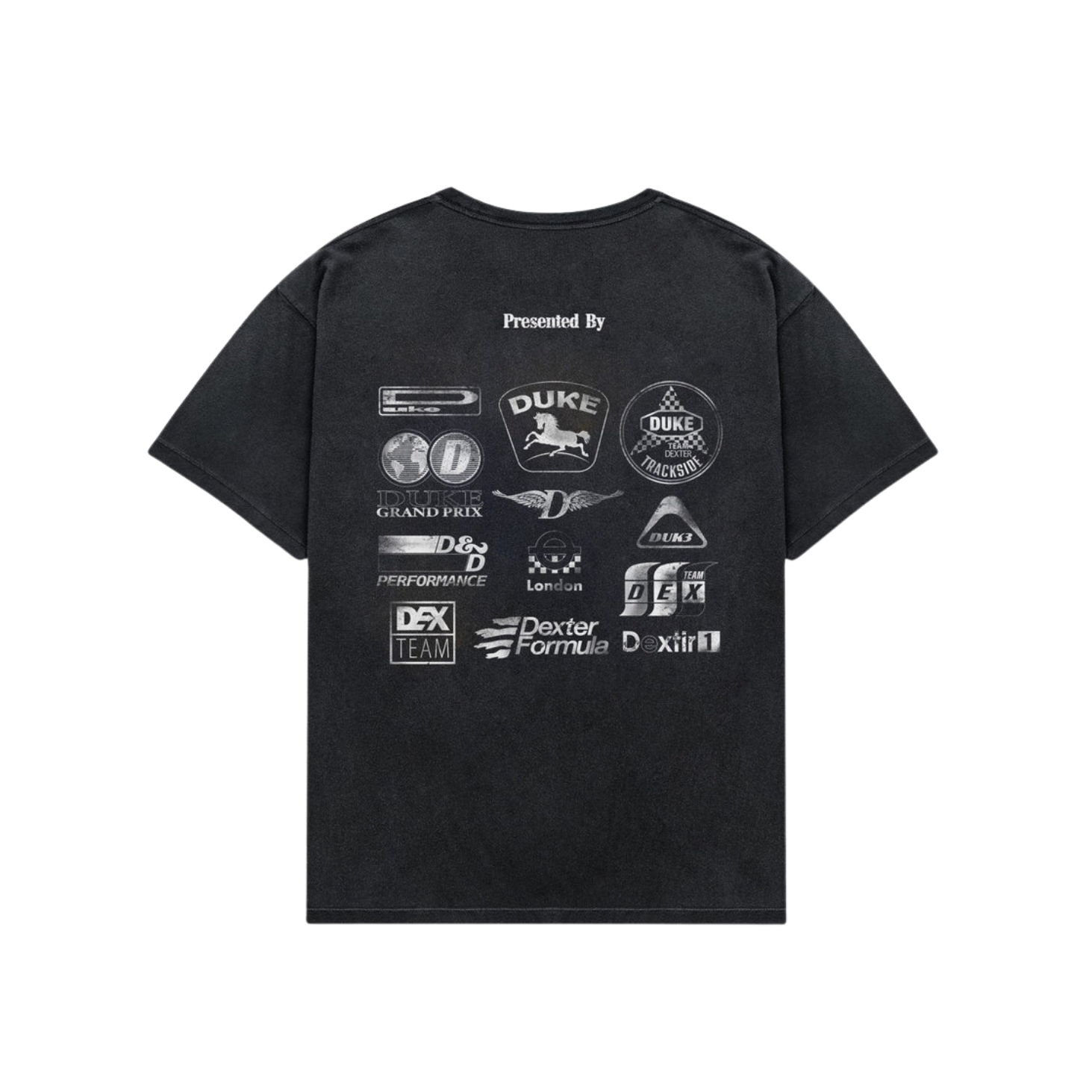 Polera Duke+Dexter DR Sponsors Washed Black Mono