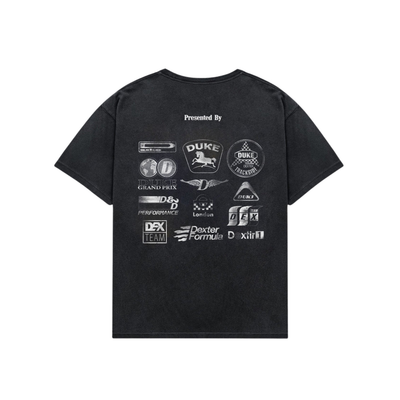 Polera Duke+Dexter DR Sponsors Washed Black Mono