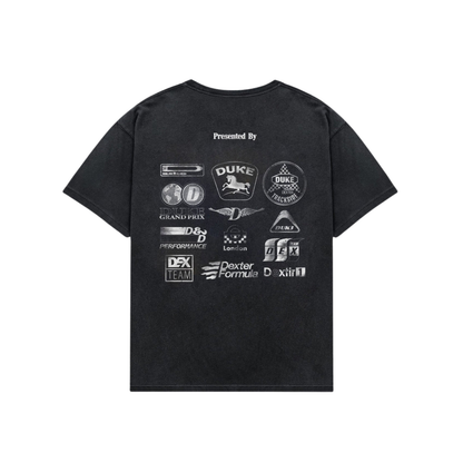 Polera Duke+Dexter DR Sponsors Washed Black Mono