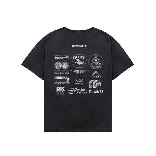Polera Duke+Dexter DR Sponsors Washed Black Mono